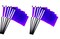 Pack of 12 Purple Mini Flags – 4"x6" Polyester Desk & Hand Waving Set
